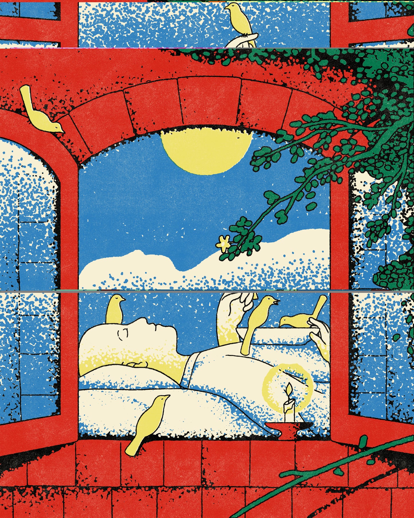 Falling Asleep – Illustration af Muhammad Fatchurofi