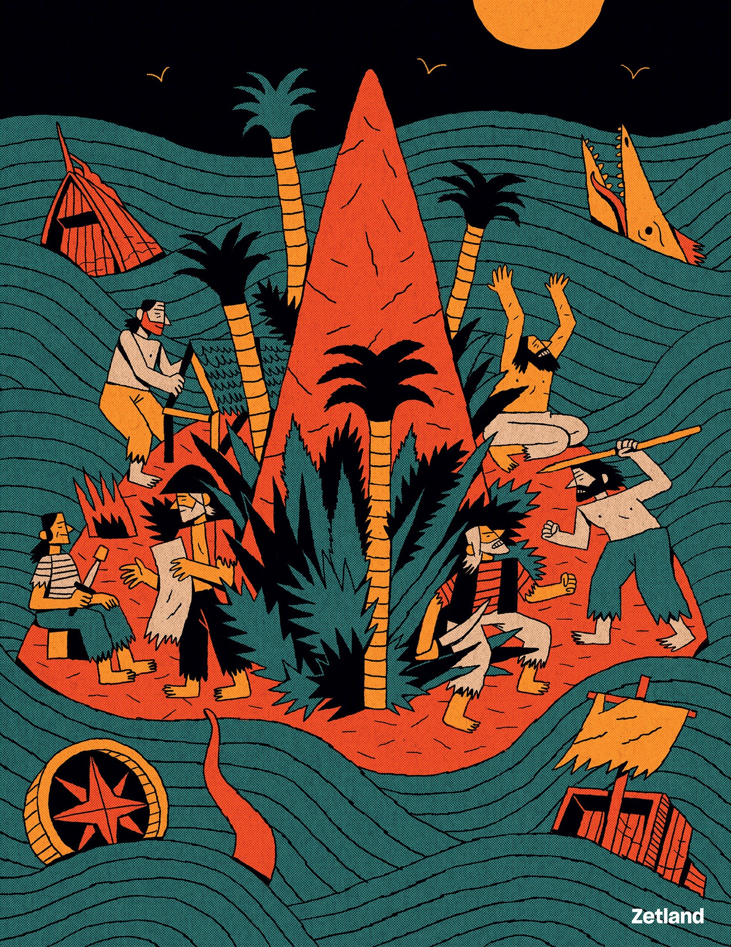 Island - Plakat af Victor Vilela
