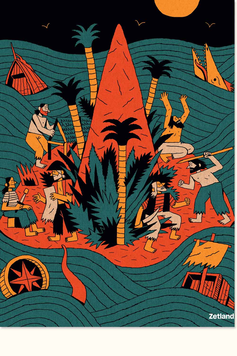 Island - Plakat af Victor Vilela