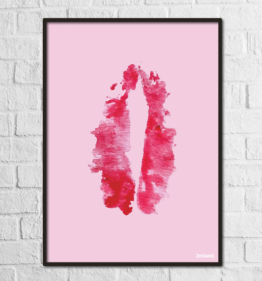 Lips – plakat af Julie Ravn Hansen